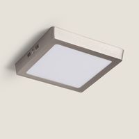 Plafón LED 18W Cuadrado Metal 225x225 mm Silver 3000K Blanco Cálido