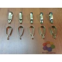 Pinza Pinzette Anello Per Tende Tenda Portierini 10 Pz Oro Bianco Vetrage - Colore: Bianco