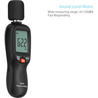 Sonomètre numérique LCD 30-130dB(A), Instrument de mesure du Volume sonore, testeur de surveillance des décibels