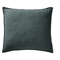 Lot de 2 taies d'oreillers 60 x 60 cm en lin lavé bleu - LUISA