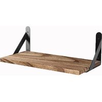 Equerre Style industriel en acier mat noir, H.29x P15.5 cm