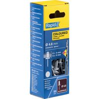 Rivetti bianchi ø4,8 x 12 mm - Confezione da 50 + Vite - Rapid