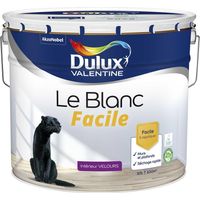 Peinture Le Blanc Facile Dulux Valentine Velours Blanc 10 L