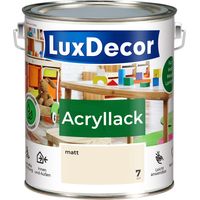 LUXDECOR Acryllack Holzfarbe Metall und Holz Lack Buntlack Matt (07) Vanillecreme - 2,2L