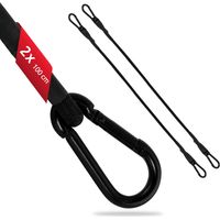 2x Spanngummi mit Karabiner 100cm in Schwarz Latex Spanngurte Gepäckspanner