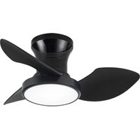 LED-Deckenventilator Reel Schwarz 20W 1900Lm CCT Dim