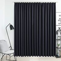 Vidaxl – Rideau occultant noir 290x245 cm – Polyester haute qualité – Crochets métalliques pour installation facile – Bloque la lumière