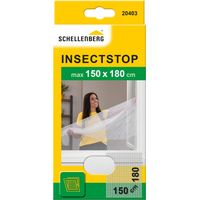 Schellenberg 20403 Zanzariera finestra fino a 150x180 cm, zanzariere senza perforazione, incl. nastro di fissaggio, bianco