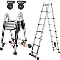 Jn.Songs – Échelle télescopique en aluminium 3,2m – Charge maximale 150kg – Pliable avec verrou de sécurité – Antidérapante et facile à transporter