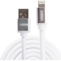 Sunix 1,2M Softtouch USB Lightning Ladekabel Datenkabel Kabel Ladegerät kompatibel mit iOS iPhone 11 Pro Max, iPhone Xr, Xs, SE 2020 in Weiß