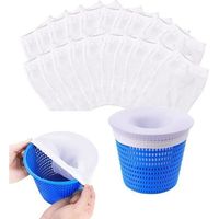 20 Chaussettes de Filtre pour Skimmer de Piscine, Maille Ultra Fine