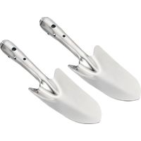 Bêche de jardin, lot de 2 bêches de jardin à main en acier inoxydable, outils de jardin pour replanter et creuser