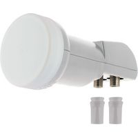 Tête LNB Twin universel 2 sorties – Réception satellite HD 4K – Facteur de bruit 0,3 dB – Capuchon de protection inclus – Sedea