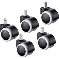 ruedas para silla de oficina, universales, de repuesto para suelos duros, laminados, parqué y baldosas, 11 x 22 mm.
