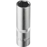 Stecknuss Sechskant 16mm 6 Kant 1/2" lang (CR-V)