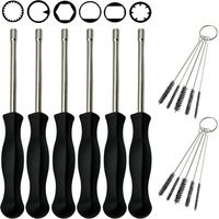 Lot de 6 outils de réglage de carburateur pour Husqvarna Poulan Craftsman Stihl Echo Weed Eater Coupe-fil, tronçonneuse, souffleur et tournevis de carburateur 2 temps