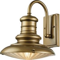 Lampada a muro Station Redding E27 1x40W Ottone in alluminio dipinto invecchiato, vetro H: 31,8 cm B: 30,5 cm Dimmabile