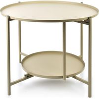 no-name LUCAS Couchtisch beige Durchmesser 60,5 cm