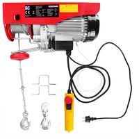 Deuba – Treuil électrique 400/800 kg avec câble en acier 12 m – Boîtier de commande – Puissance 1300 W – Vitesse 4,5 m/min