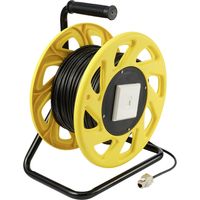 Renkforce RJ45 Netzwerk Kabeltrommel CAT 6a S/FTP 60 m Schwarz PUR-Mantel