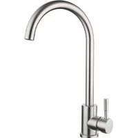 Kitchen Faucet, Single Handle Kitchen Mixer Tap, 360° Rotation, High Water Outlet, Stainless Steel Hot and Cold Kitchen Mixer Tap