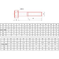 Vis à métaux ULTIMA M16 x 180 mm Classe 8.8 Tête hexagonale zinguée Clé 24