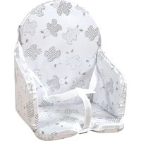LOOPING Coussin Chaise Haute Bébé PVC Imperméable, Sangles, Fabriqué en France Lapin Pyjama