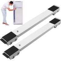 Support Machine à Laver Sèche-Linge, Support Frigo, Roulette Machine à Laver pour Lave-Linge Réfrigérateur Sèche-Linge jusqu'à 300 kg, Roulettes de Transport de Meubles avec Frein 24 Roues