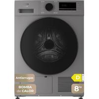 EVVO Secadora 8 kg bomba de calor S8, Clase energética D, Airfresh, Sensor de humedad, Antiarrugas, Inicio diferido, inox