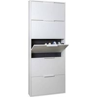 SCARPIERA 5 RIBALTE SLIM CM. 65X15X174 H BIANCO