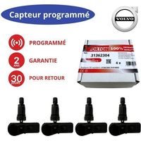 Set of 4 pre-programmed TPMS sensors black for VOLVO S60 III V60 II S90 II XC90 II - 31362304/31414092
