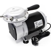 Wiltec Pompe à vide AS29 – 128-135 l/min – Sans huile, silencieuse – ave Poignée – Pompe à dépression membrane pour Climatiseur