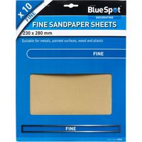 Blue Spot Tools 19851 Carta vetrata fine, nera, 230 x 280 mm