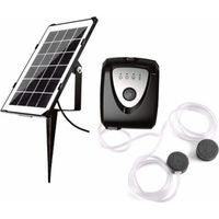 Aeratore solare per laghetto da 3,5 W con batteria da 4000 mAh e porta USB.