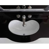 Lavabo Time sottopiano 60x34 in ceramica bianco lucido di