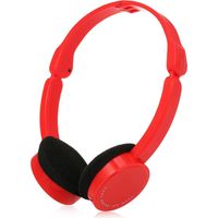 3.5mm Wired Over-ear Headphones Foldable Sports Headset Portable Music Earphones for Kids MP4 MP3 Sm-Red