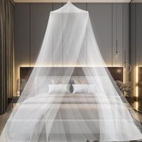 Moustiquaire de lit, Grand Moustiquaire Lit -DOUble et Simple, Universelle Moustiquaire de Lit pour Bebe Enfant Adulte, Moustiquaire pour Lit, Ciel de Lit pour Maison et Voyage(Blanc)-DOU