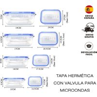 fiambrera taper rectangular cristal con tapa hermetica1500 ml quttin