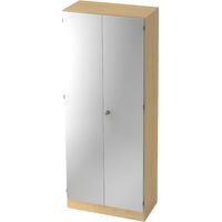 bümö office Garderobenschrank Ahorn/Silber