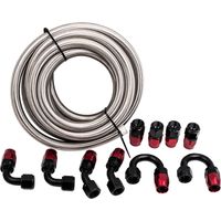AN10 manguera de línea Combustible Trenzada de Acero Inoxidable + Kit de extrem