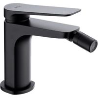 IMEX Bidetmischer aus massivem Messing in mattem Schwarz Keramikkartusche Ø26 mm inkl 2 flexible Anschlussschläuche 3-8 – Modell BDN047-2 negro opaco