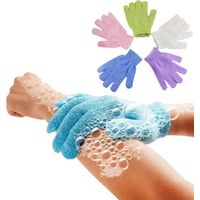 Lot de 5 gants de bain exfoliants pour douche, spa, massage et gommage corporel, élimine les cellules mortes de la peau, doux et
