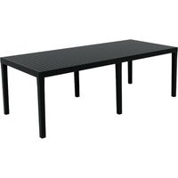 Dmora – Table de jardin extensible 150x90 cm – Structure en polypropylène renforcé – Rallonge centrale 70 cm – Résistante aux intempéries