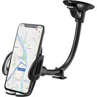 Support téléphone voiture ventouse – Rotation 360° – Fixation gel pour pare-brise – Compatible smartphones et GPS