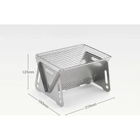 Réchauds de barbecue pliables portables multifonctions pour le camping, grille de cuisson, filet de rangement pour bois de chauffage, barbecue en acier inoxydable, réchauds de cuisson portables