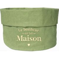 Petite corbeille à pain pailletée brodée Le bonheur est fait mai