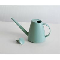 Regadera para plantas de interior, caño largo para regar plantas de exterior, 1,8 L (1/2 galón) (verde)