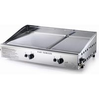 Barbecue Piastra di Cottura doppia a Gas GPL o metano con Accensione Piezoelettrica in acciaio inox Made in Italy