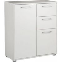 Niedriger weißer Holzkleiderschrank mit Türen h 80 cm