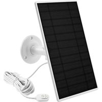 1 Panneau Solaire 5W, Silicium Monocristallin, IP66, Câble 4M, Support Rotatif, Pour Caméra Arlo